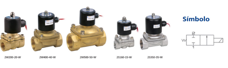 Válvulas Série 2W 2/2 Vias Solenoide (Porte Grande)