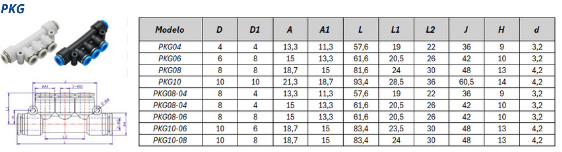 Conexão Instantânea PKG – Especificações Técnicas